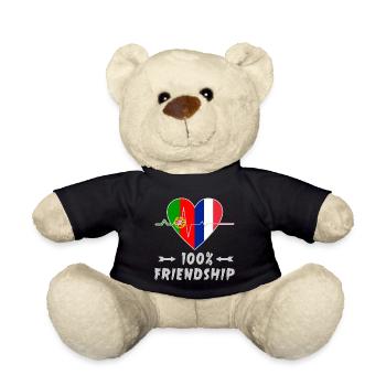 Portugal et France : amitié à 100 % - Nounours - noir - Devant