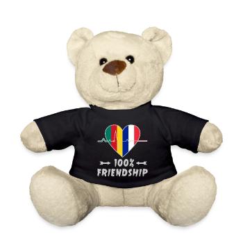 Cameroon and France 100% friendship - Teddy Bear - black - Front