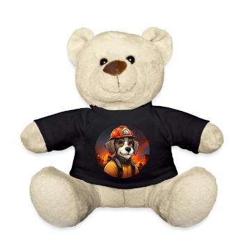 Fire Brigade Dog - Teddy Bear - black - Front