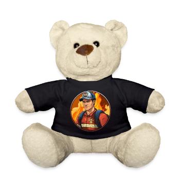 Pompier - Nounours - noir - Devant