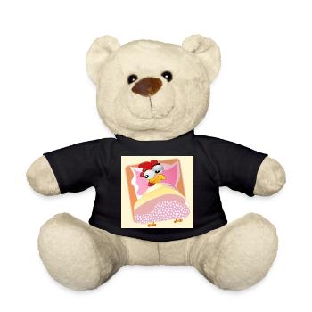 Chickens Chicken Keeping - BED SLEEPING - Teddy Bear - black - Front