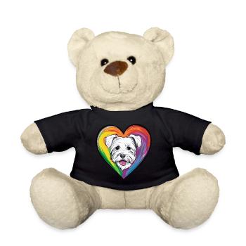 West Highland Terrier Chien Coeur Amour Chien - Nounours - noir - Devant