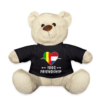 100 % amitié entre le Mali et les Pays-Bas - Nounours - noir - Devant