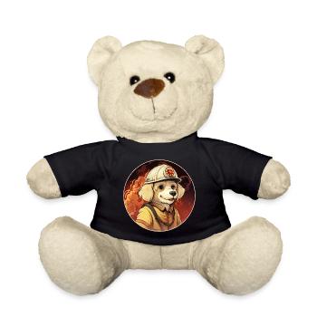 Dogs Fire Brigade - Teddy Bear - black - Front