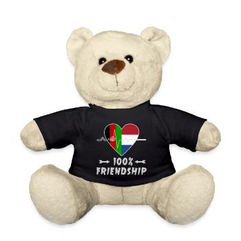 Afghanistan und Niederlande 100% Freundschaft - Teddy - Schwarz - Vorne
