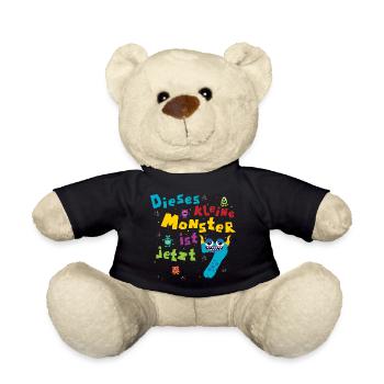 Dieses kleine Monster ist jetzt 7 Kindergeburtstag - Teddy - Schwarz - Vorne