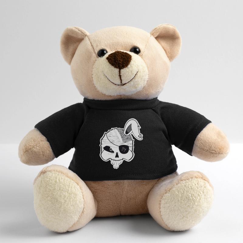 Pirate bunny skull with brain and rabbit ear Teddy Bear