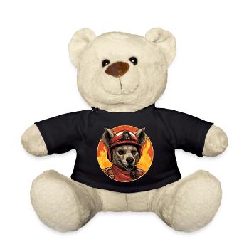 Fire Brigade Hyena - Teddy Bear - black - Front