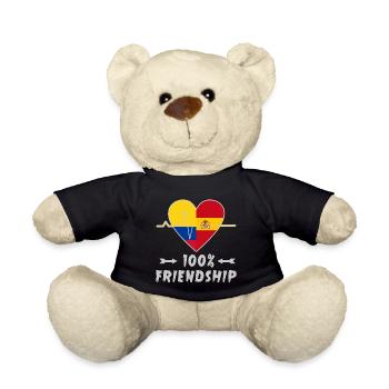 100 % amitié entre la Colombie et l'Espagne - Nounours - noir - Devant