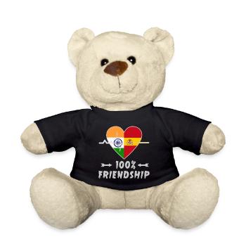 India and Spain 100% friendship - Teddy Bear - black - Front
