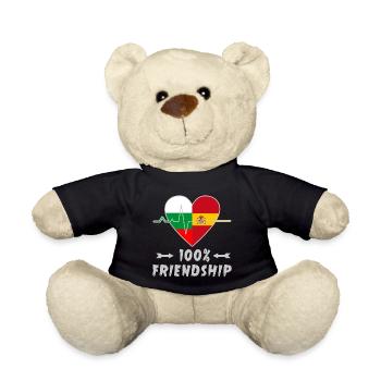 Bulgaria and Spain 100% friendship - Teddy Bear - black - Front