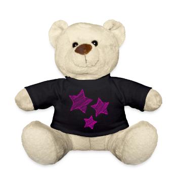 CHRISTMAS. STAR. STARS. CHRISTMAS ISLAND. NEW YEAR'S DAY - Teddy Bear - black - Front