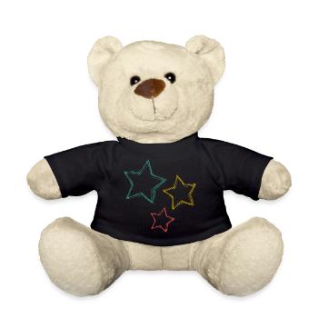 CHRISTMAS. STAR. STARS. CHRISTMAS ISLAND. NEW YEAR'S DAY - Teddy Bear - black - Front