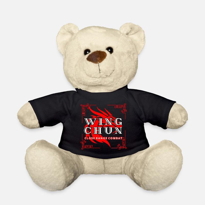 Wing Chun Drachen T-Shirt Nahkampf - Teddy - Schwarz