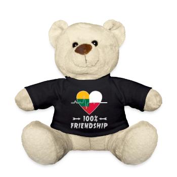 Litauen und Polen 100% Freundschaft - Teddy - Schwarz - Vorne