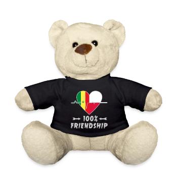 100 % amitié entre le Sénégal et la Pologne - Nounours - noir - Devant