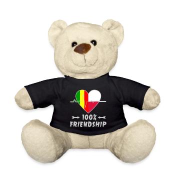 Mali und Polen 100% Freundschaft - Teddy - Schwarz - Vorne
