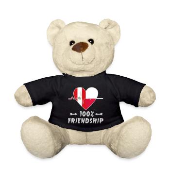 Peru und Polen 100% Freundschaft - Teddy - Schwarz - Vorne