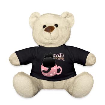 süße schwarze Katze miaut - Teddy - Schwarz - Vorne