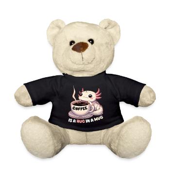 Axolotl Coffee Hug Mug Gift - Teddy Bear - black - Front