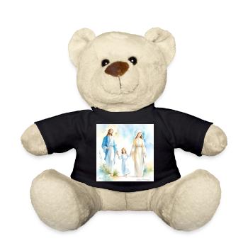 Portrait religieux de la Sainte Famille - La Sainte Famille - Nounours - noir - Devant