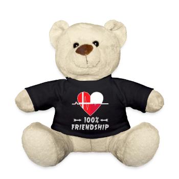 Dänemark und Polen 100% Freundschaft - Teddy - Schwarz - Vorne