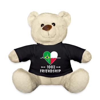 Le Brésil et la Pologne : une amitié à 100 % - Nounours - noir - Devant