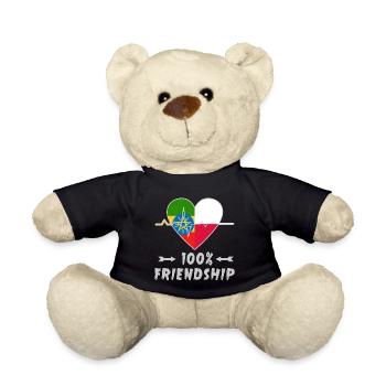 100 % amitié entre l'Éthiopie et la Pologne - Nounours - noir - Devant