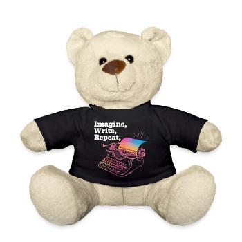 Imagine, Write, Repeat - Teddy Bear - black - Front