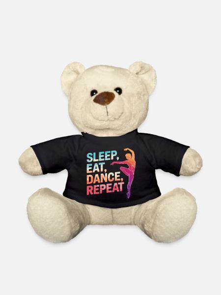 Schlaf Essen Tanz Wiederholen - Teddy - Schwarz