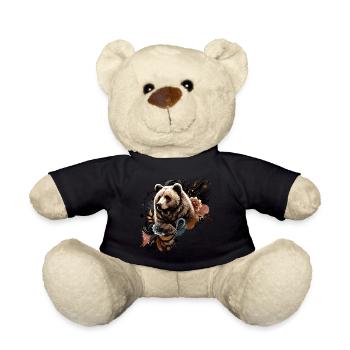 Grizzly, ours, bear - Teddy Bear - black - Front
