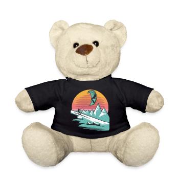 Snowkite Coucher de soleil minimaliste - Nounours - noir - Devant