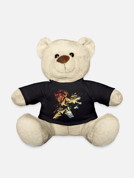 Retro Weibliche Karateka - Teddy - Schwarz