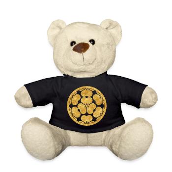 Vintage Faux Gold Chosokabe Japan Mon Oriental - Teddy - Schwarz - Vorne