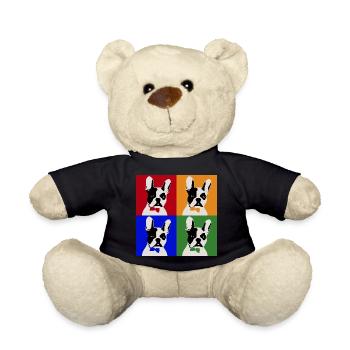 French Bulldog Art Motif - Teddy Bear - black - Front