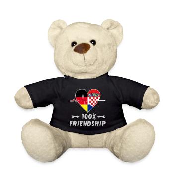 L'Allemagne et la Croatie : amitié à 100 % - Nounours - noir - Devant