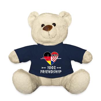 Deutschland und Kroatien 100% Freundschaft - Teddy - French Navy - Vorne