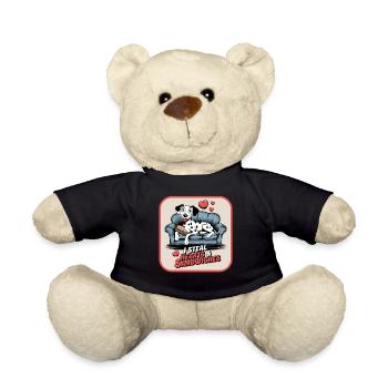Dalmatians i Seatl Hearts Sandwiches Dog Motif - Teddy Bear - black - Front