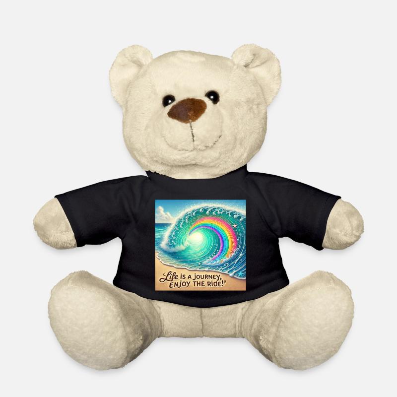 Wave Journey Rainbow Swirl - Teddy Bear - black