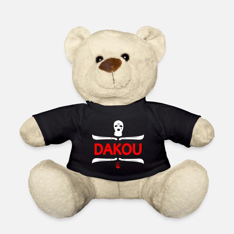 T SHIRT DAKOU_MAYOTTE  - Nounours - noir