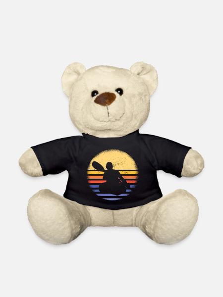 Kayaker Retro Sunset Kayaking - Teddy - Schwarz
