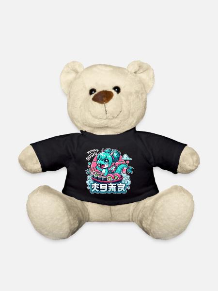 Dragon Maki Sushi Kawaii Gift - Teddy Bear - black