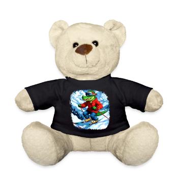 Skieur crocodile - Nounours - noir - Devant