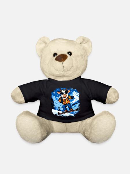 Kühe Snowboard / Snowboarder Kuh - Teddy - Schwarz
