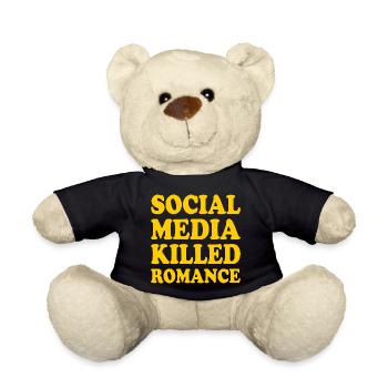 social media killed romance - Nounours - noir - Devant