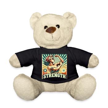 Stärke starke Power Frau Rockabilly retro Geschenk - Teddy - Schwarz - Vorne
