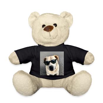 Hund mit Sonnenbrille - Teddy - Schwarz - Vorne