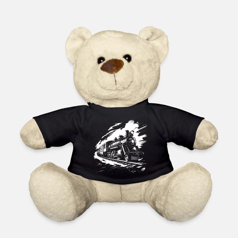 Eisenbahn Zeichnung - Teddy - Schwarz
