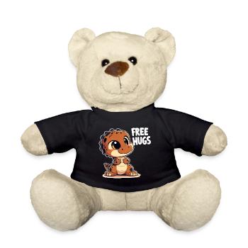 T-Rex Cute Baby Dino Babydino Dinobaby Gift - Teddy Bear - black - Front