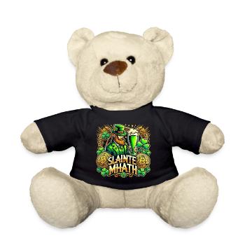 Cadeau Bitcoin de la Saint-Patrick Slainte Mhath - Nounours - noir - Devant